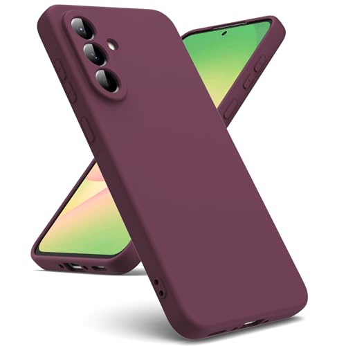 Oududianzi   Funda Compatible con Samsung Galaxy A56 5G [Carcasa de Silicona Líquida][Interior de Microfibra] Carcasa Antigolpes Protección Gel Ultra Suave Funda A56 5G   Burdeos