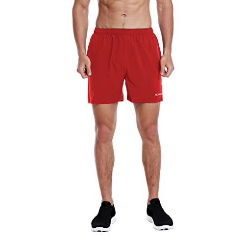Image of EZRUN Men's 5 Inches Running Workout Shorts Quick Dry Lightweight Athletic Shorts with Liner Zipper Pockets