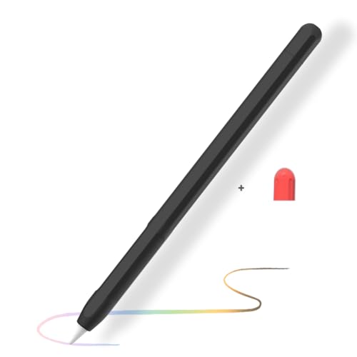 Grip Cover for Apple Pencil Pro/ 2nd Generation/USB-C, Apple Pen 2 Gen Case Sleeve for iPad Pencil 2 Supports Wireless Charging (Black)