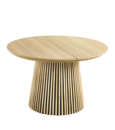 Home Heavenly®Mesa Comedor Redonda Extensible Kena Mesa salón de 120 cm hasta 200 cm