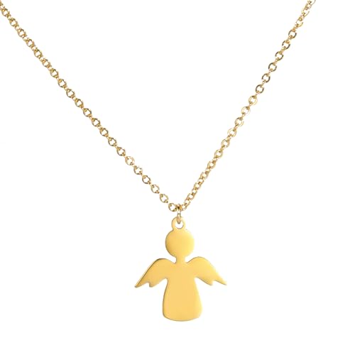 AB Viking Crafts Joli pendentif ange gardien avec chaîne en acier inoxydable certifié couleur...