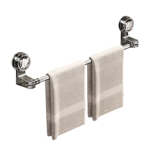 Toallero sin taladrar, toallero de Acero Inoxidable con, Extensible de 30 cm a 60 cm, toallero de Pared para Cocina y baño, Barra de Toalla de baño, fácil de Montar