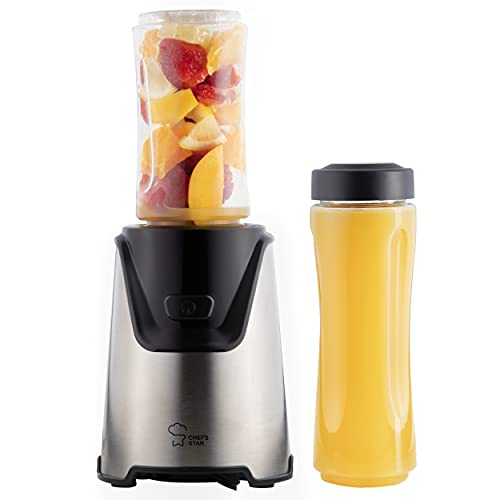 Chef's Star Portable Blender for Shakes and Smoothies Personal Smoothie Blender for Fruit Shake and Veggie Shakes Sports Shake Blender for Protein and Milkshake 400W Bullet Blender