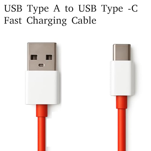Image of ORIGINAL 100W USB to Type C SuperVooc /Dash Fast Charging Cable [2 Yrs Warranty*] Compatible for One plus 13 /13r12 /12r /11 /11r /10r,10t,10,10 pro,9 Pro,8,8T,7t,7t Pro,6,Nord,4,3,2,2t,Ce2Lite,Ce3 lite