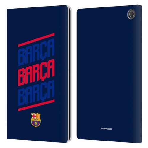 Étui FC Barcelona Amazon Fire Max 11 en cuir Head Case Designs
