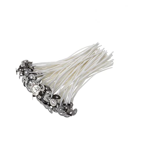 Gadpiparty Candle Making Kit: 100pcs Cotton Core Wicks Tabs No Smoke for Gel Paraffin Wax Easy to Straighten