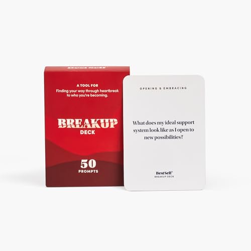 BestSelf Co. Breakup Card Deck – 50 Guided Prompts for Emotional Recovery, Self-Reflection, Grief Processing & Moving On After Heartbreak and Build Resilience