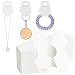 Hapy Shop 200 pcs Blank White Kraft Paper, Necklace Display Cards Display Hanger Hanging Cards,12.5 x 5CM