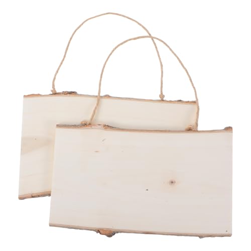 Milisten Holzbrett Zum Aufhängen 9.84X6.30X0.39 Zoll Blanko Hängendes Message Board Aus Unbehandeltem Holz Mit Robuster Hanfseilschlaufe Für Diy Malen Basteln Wandanhänger Dekor