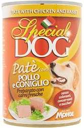 24 Lattine Special Dog Monge 400g Patè Gusti Vari con 80 Strappi NutriPoop Omaggio (Coniglio e Pollo)