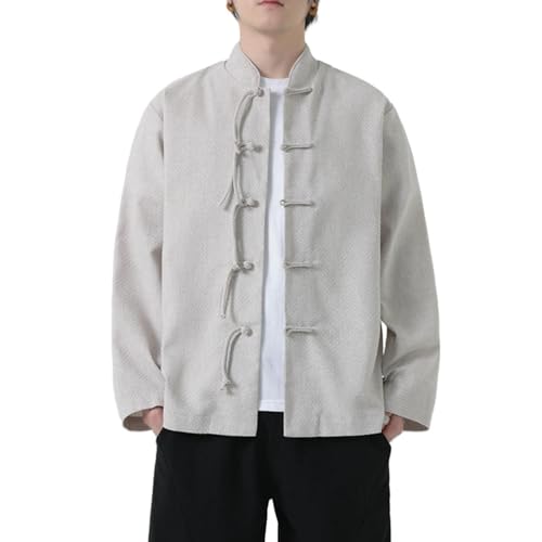 Chemise chinoise en lin homme idéale pour le printemps et l'été