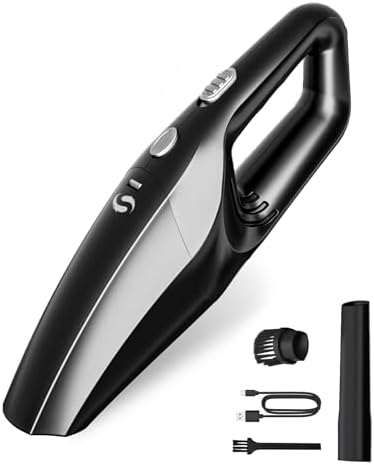 Aspirador De Mano, Aspirador Coche Potente con Batería Recargable...