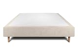 Sommeil de plomb Sommier Tapissier Tissu Beige Clair 160x200 H35cm