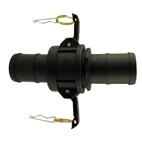 Camlock high Output Hose Fittings Type C+E kit, Joins layflat Hose,Ideal for use with Dirty Water/Drainage Pumps,Tough Long Lasting Polypropylene (2 Barb)