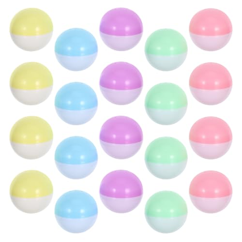 BESTonZON 20個マカロンカラー?蛋カプセル 丸型小容器 から大人向け再利用可能 自動販売機対応 クラフト パーティー景品用