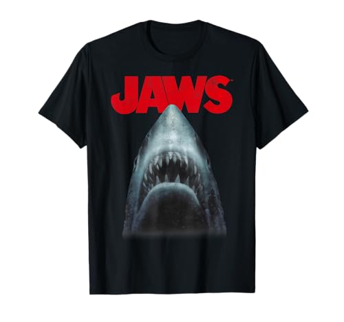Jaws Shark In Dark Waters Classic Icon Camiseta