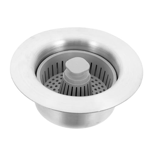 Colador para fregadero de cocina de acero inoxidable y ABS