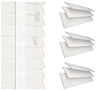 Venetian Faux Wood Blinds Window Wooden Venetian Blind 50mm Horizontal Smooth Slats with Tape Trimmable Kitchen Bathroom Home Office Window Blinds (White, 105W x 150H cm)