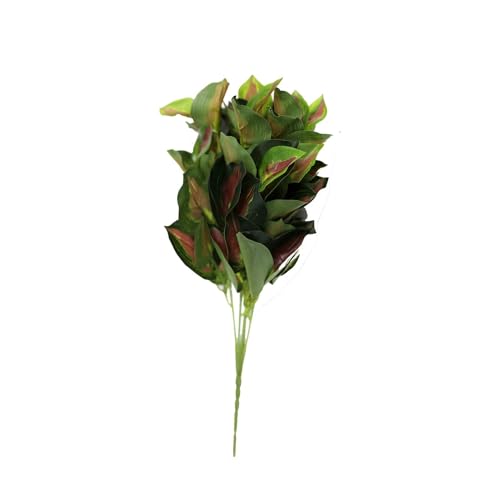 Image of Enhance Your Space with Artificial Leaf Decor Foliage for Stunning Interiors Decorative Items for Home;Office; Room; Living Room; Table; (Without Vase) (Pack of 2, Green Brown)