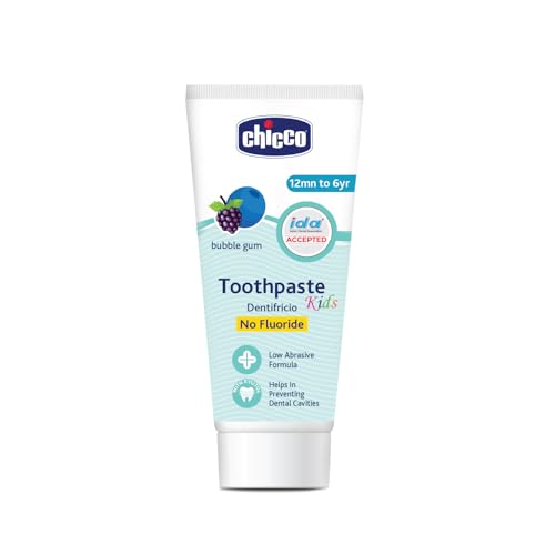 Image of Chicco Toothpaste Bubble Gum 1-6Y 50g No Fluoride (Pack of 4)