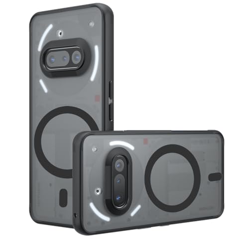 Image of For Nothing Phone 3A Case, Translucent Design, Shockproof, Scratch Resistant Back, Magnetic Compatible, MagSafe Matte, US Military MIL Certified, Hybrid, TPU Bumper, PC Micro Dot, No Yellowing and