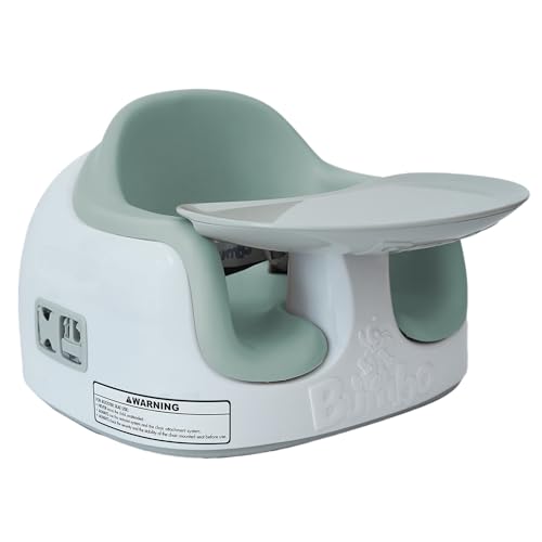 Image of Bumbo 3-in-1 Multi-Seat for 6 to 36 Months, Travel Baby Feeding & Play Floor Seat, All-in-One Portable Booster with Tray & Toddler High Chair, Agave