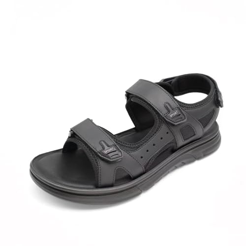 Image of Finishing & Sewing Men's Sport Sandals with Adjustable Straps, Comfort Outdoor Athletic Walking Summer Sandals