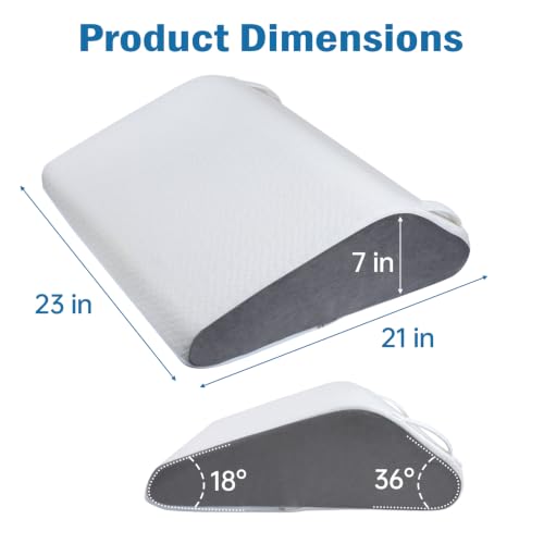 Image of Vekkia Knee Pillow for Back Sleeping, 7 inch Wedge Pillow for Knees & Leg, Versatile Wedge with Dual Handles,Comfortable Support for Post-Surgery, Lower Back&Hip Pain Relief, Blood Circulation, Swelling