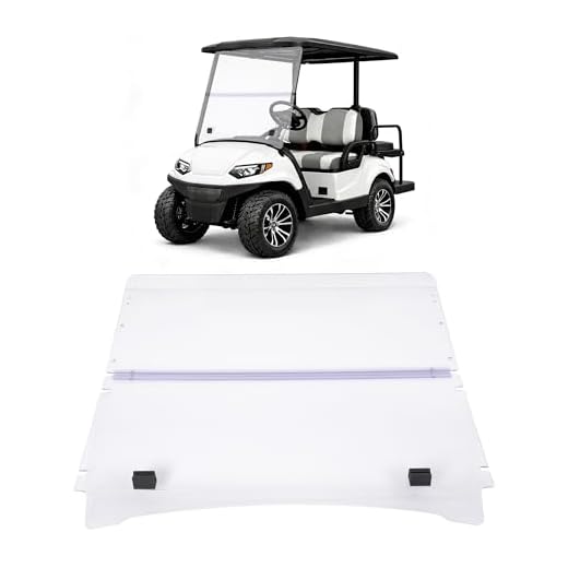 ECOTRIC Flip Folding Windshield for Golf Carts