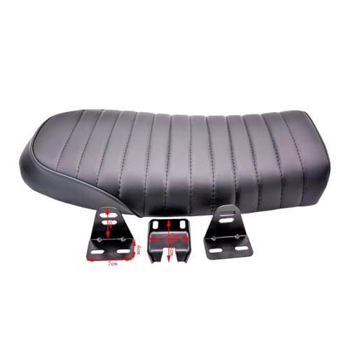 Asiento para motocicleta plano con acabado vintage premium para series CB y CL 3
