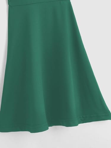 Image of WDIRARA Girl's Flare Pants High Waisted Elastic Waist Bell Bottom Casual Pants
