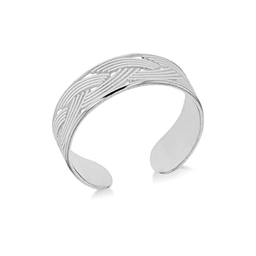 Bague d'orteil ajustable en argent plaqué Tuscany Silver, idée cadeau femme