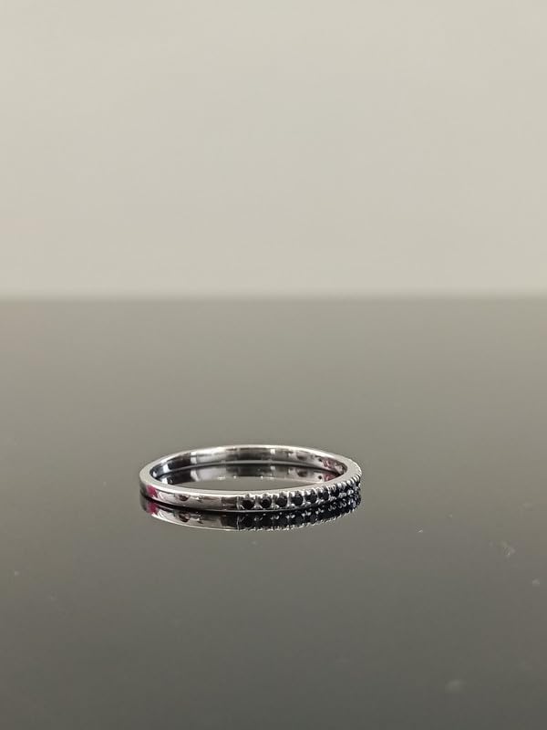 Black Diamond Half Eternity Wedding Band For Women, 14k Gold Finish Black Diamond Wedding Band, Ladies Half Eternity Ring