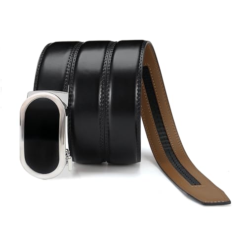 Men's Genuine Leather Dress Belt, Handmade, 100% Cow Leather, Fashion Classic Designs for Work Business and Casual4