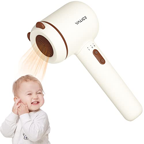 Cordless Baby Hair Dryer for Infant, Low Heat Gentle Air Rechargeable Small Hair Blow Dryer for Baby Butt Skin with 3 Speed Settings, 0-3 Years Using (Khaki)