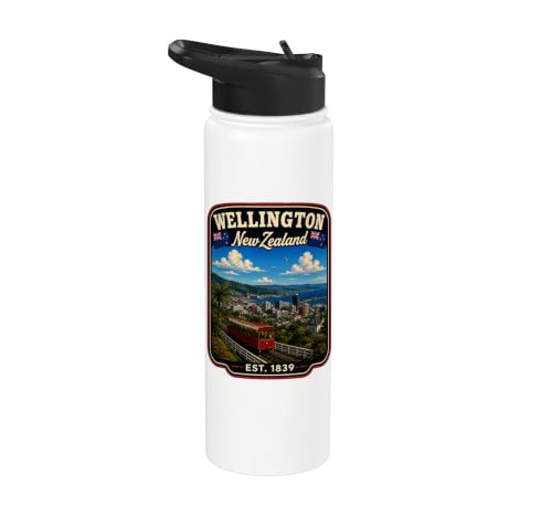 Wellington Vacation New Zealand Wellington Family Trip Stainless Steel Insulated Water Bottle