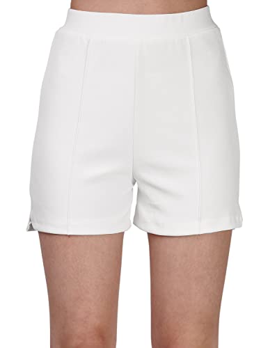 Image of Mehrang Solid Women Black High Waist Shorts for Women and Girls Casual Wear