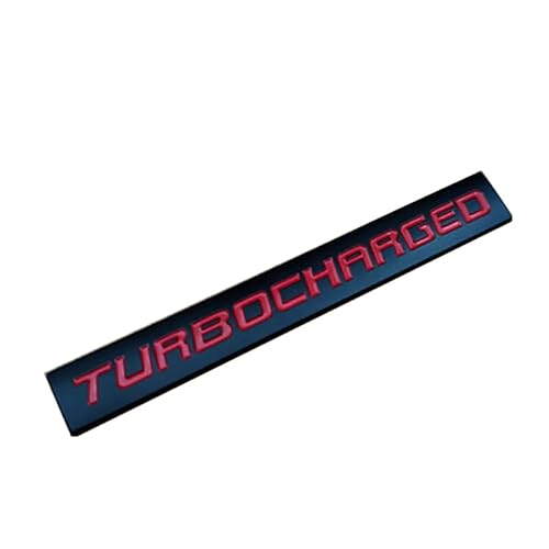 1x TURBOCHARGED Badge 3D Metal Turbocharged Engine Fender Emblem Sticker
