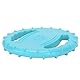 Hztyyier Hunde-Flugscheibe mit Quietschfunktion, Zahnreinigung, Naturkautschuk, Wasserspielzeug, Himmelblau