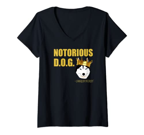 Mujer Siberian Husky Pet Mom Dad Dog Lover Funny Sayings Novedad Camiseta Cuello V