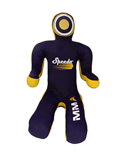 Speedo Sports Bjj Brazilian Jiu Jitsu Wrestling Dummy For Grappling Submission Mixed Martial Arts Mma Training Punching Throwing Boxing Bag Practice Karate Judo Defence -Unfilled (6Ft, Black Yellow) #TOP4