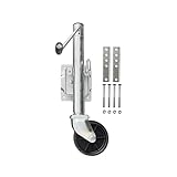 6-Zoll-Vollrad-Seitenwind-Rundschwenk-Anhängerheber mit angeschraubtem Rad, Kapazität 540 kg, for Boote, Wohnmobile, Teile, Zubehör Zubehör für Wohnmobilteile (Color : ZINC, Size : 1 UK)