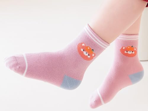 kiobrvhe Kids Cotton Animal Socks 10-Pairs Pack Cute Comfortable Cartoon Crew Socks Soft Breathable Toddler Sock (Style B,3-5T,US,Age,3 Years,5 Years)2
