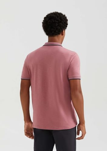 Camisa Polo Básica Masculina Em Malha Texturizada Hering - Rosa Médio G