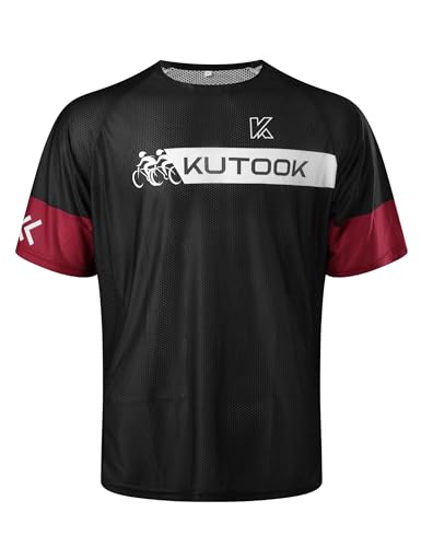 Maillot de cyclisme ample KUTOOK pour homme t-shirt vélo respirant