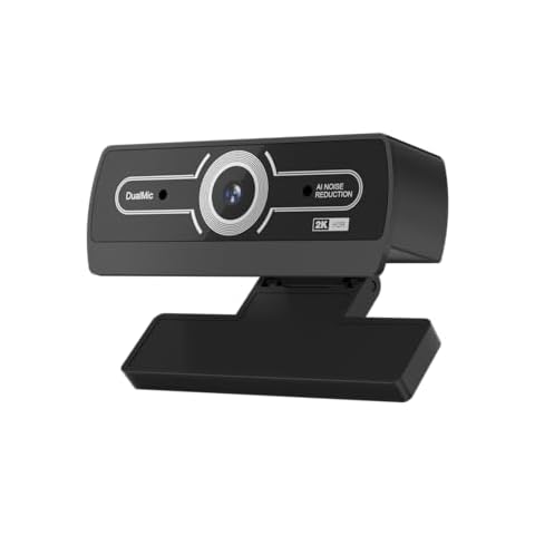 Diccik 2K Webcam for PC, Full HD Video Calling, HD Light Correction, Works with Skype, Zoom, FaceTime, Hangouts, PC/Mac/Laptop/MacBook/Tablet Cover