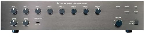 TOA Electronics M-900MK2 8-channel Mixer Preamplifier; Bass/Treble Tone Controls; Remote Master Volume Terminals; Individual Channel and Master Volume Controls; Over-current and Thermal Protection