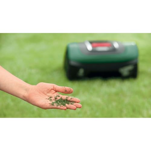 Bosch Robot cortacésped Indego S+ 500 (con batería de 18 V y función de aplicación, base de carga incluida, ancho de corte de 19 cm, para áreas de césped de hasta 500 m² y en caja de cartón)