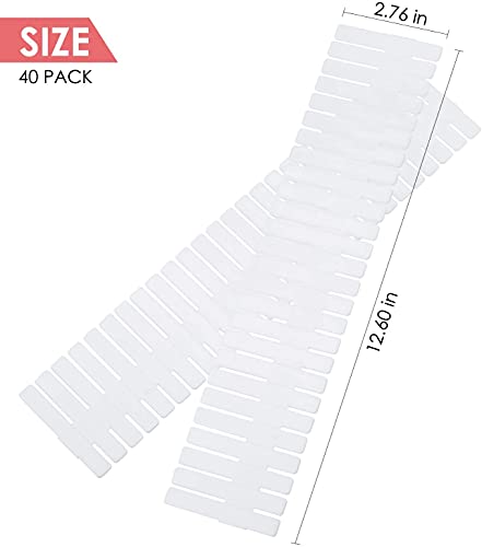 Image of 8Pcs Drawer Dividers 2.7 Inch Tall Adjustable Drawer Organizer Separators for Clutter Kitchen Cutlery Dresser Tools Can Help Tidy Office Desk Clinic Bedroom Storage White, Polypropylene