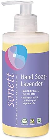 Sonett Organic Hand Soap Citrus, Lavender, Sensitive, Calendula, Rose and Foam Soap, 1 Count and 6 Count (Lavender, 1 Count)
